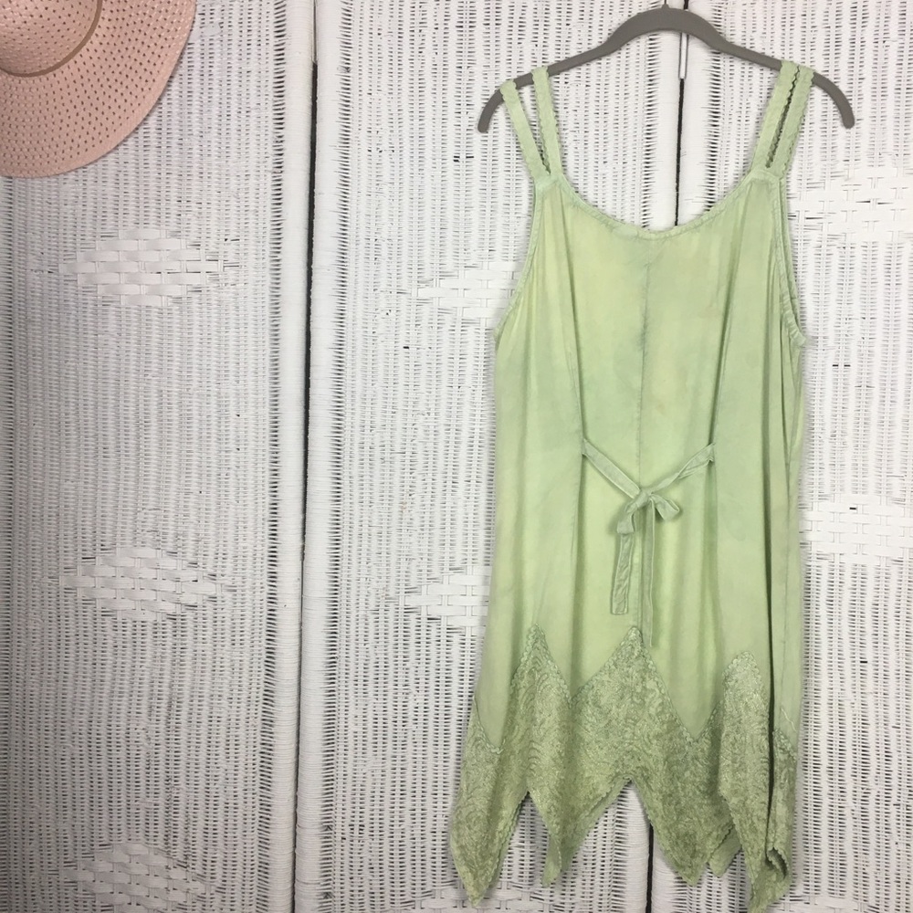 Indian Tropical Fashion summer dress XL sage green - Picture 2 of 8